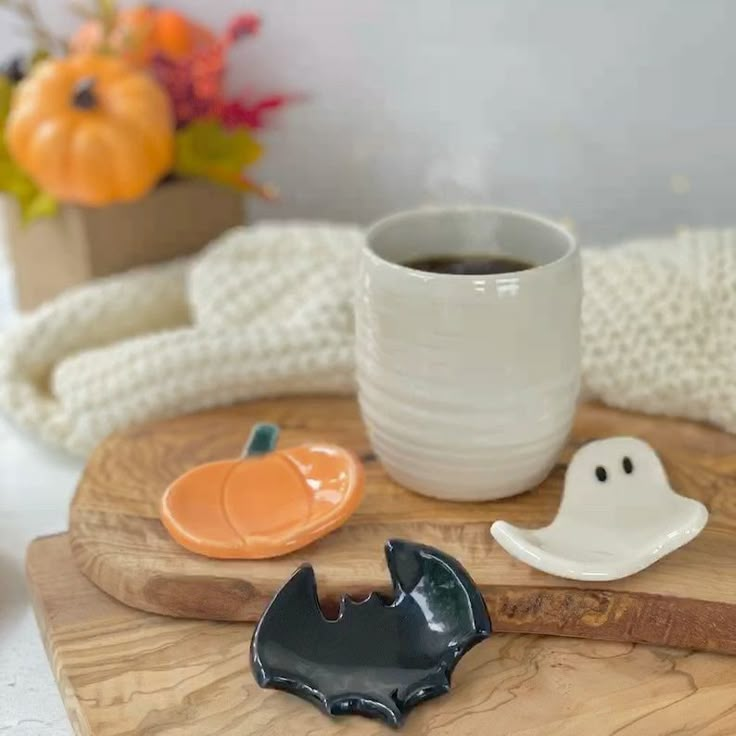 Halloween Spoon Rest Halloween Decor Ceramic Ghost Ghost - Etsy ...