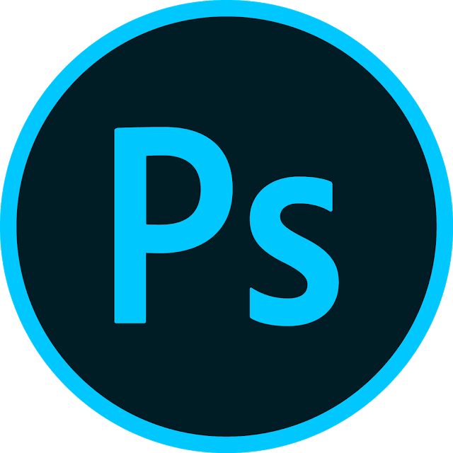 the letter p is shown in a blue circle with black and white letters on it