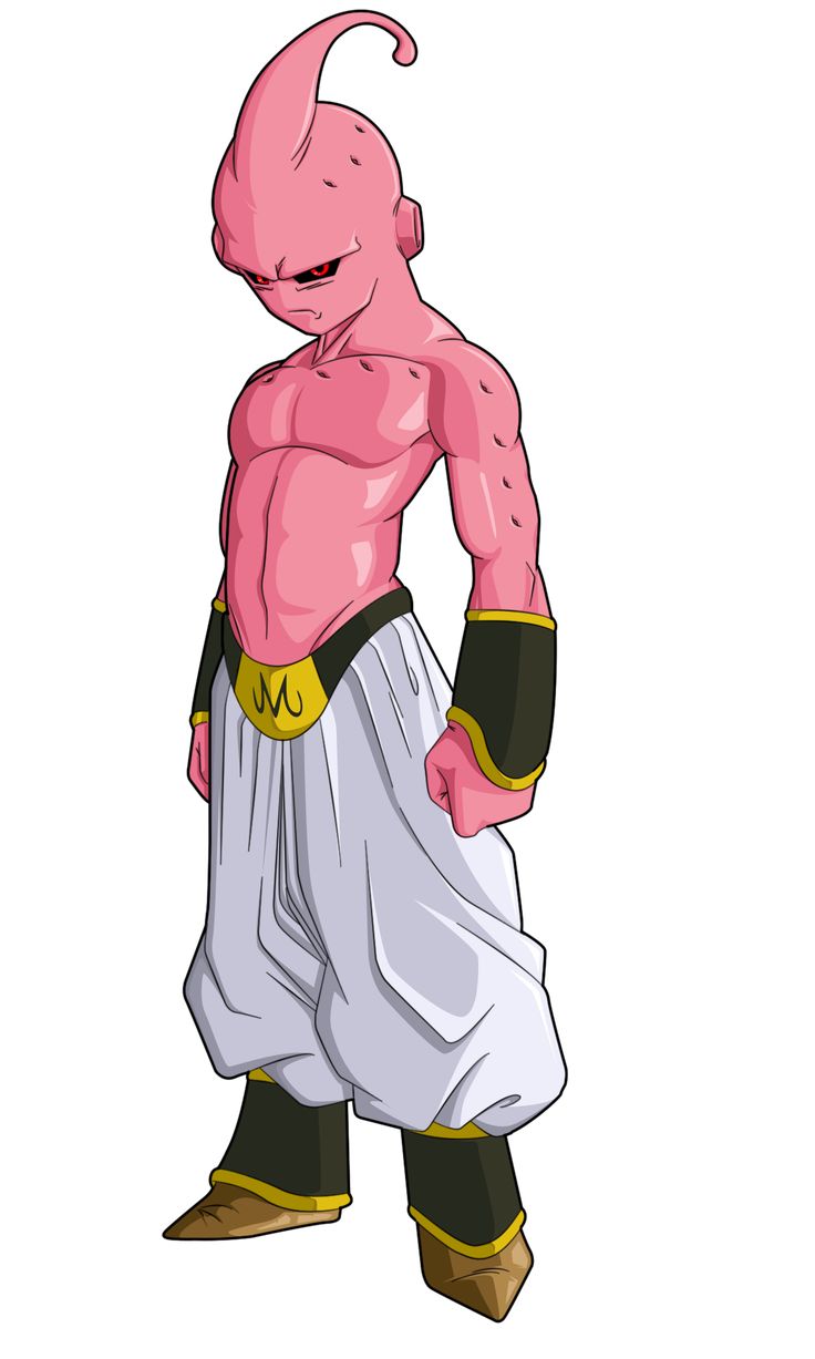 the pink gohan is standing with his hands on his hips