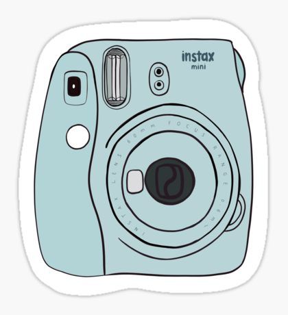 an instax camera sticker on a white background