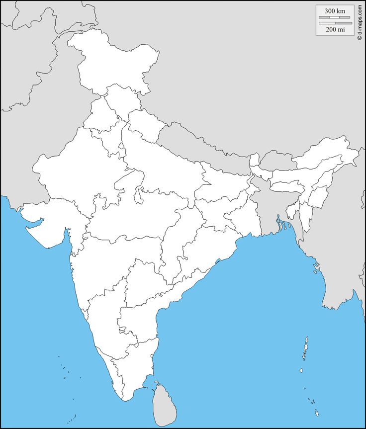 a map of india with all the states highlighted