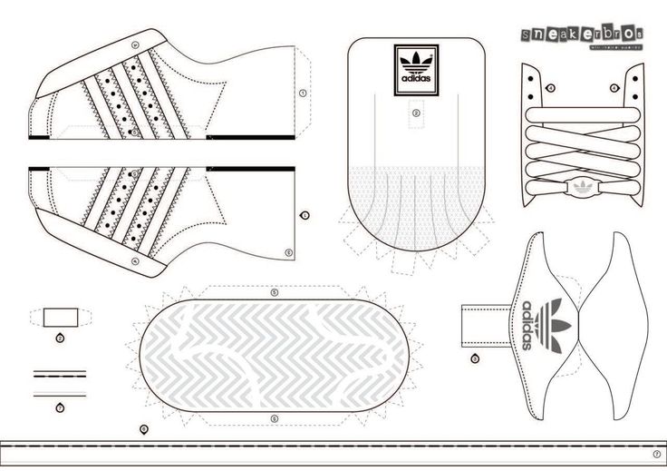 the paper model of a skateboard is shown in full view, with instructions to make it