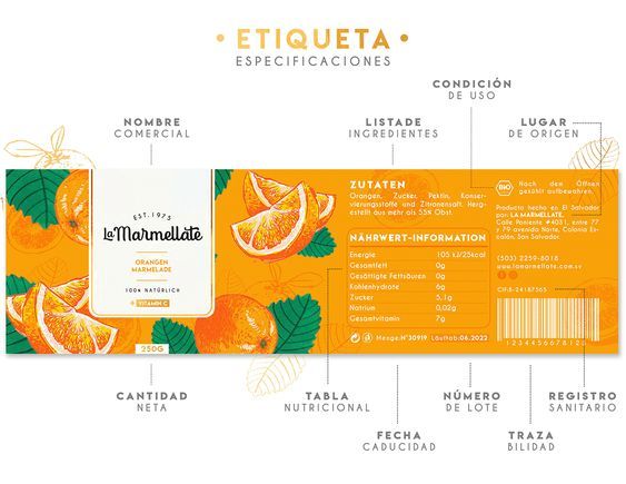 an orange label is shown with information about the ingredients and how to use it for this product