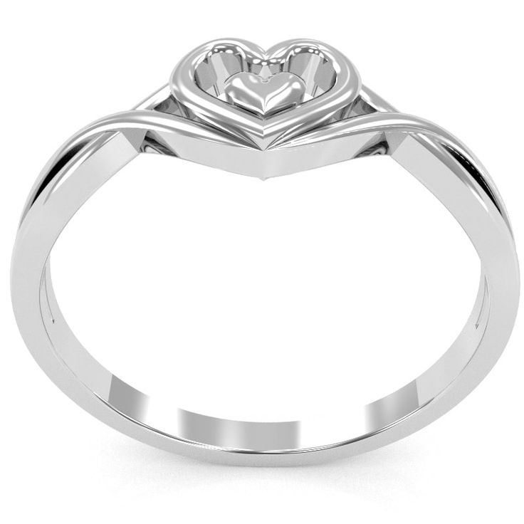 Simple and charming, crafted in 14k solid white gold heart-in-heart love ring will not break the bank but will surely deliver a message to that special someone. Twisted shank design presents elegantly on a finger.All of our products are available in 925 Sterling Silver, Solid 10k/14k/18k Yellow/White/Rose gold. We also offer other(unlisted) gemstones and custom stone combinations like center stone surrounded by color stones. If your item in a specific metal color/purity or gemstone is not listed Twisted Heart, Color Stones, Love Ring, Gold Heart, White Rose Gold, Metal Color, 10k Gold, Heart Of Gold, White Rose