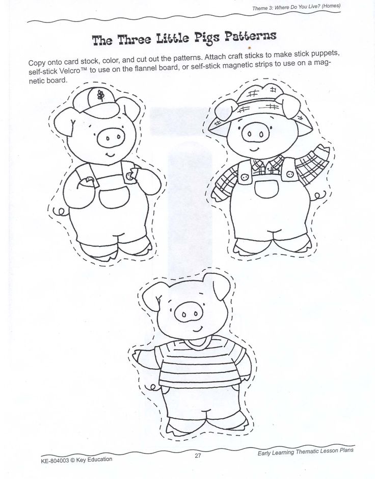 the three little pigs pattern is shown