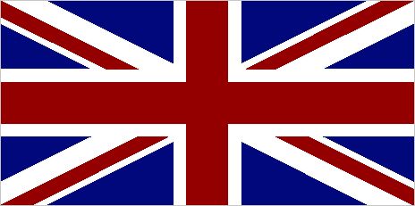 the british flag is shown in red, white and blue