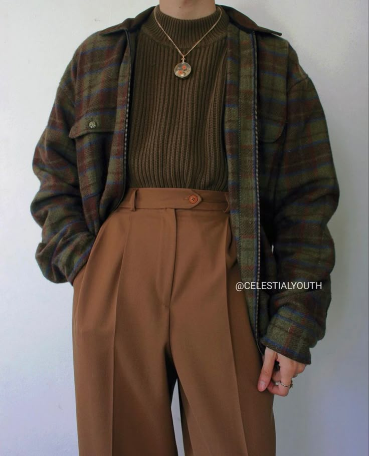 Spiritual Fashion, Dark Academia Outfits, Dark Academia Outfit, Academia Outfits, Skandinavian Fashion, Guys Clothing Styles, Brown Pants, Men Fashion Casual Outfits, Swaggy Outfits