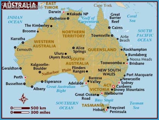 Australia Tourist Attractions Map