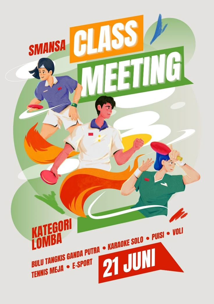 Poster Class Meeting Ilustratif | Canva Template in 2024 | Class ...