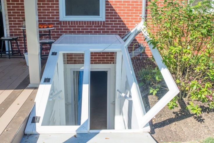 an open door in the side of a house