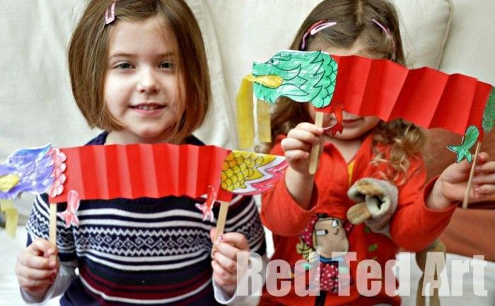 Chinese New Year Craft: Dragon Puppet Printable | Chinese new year ...