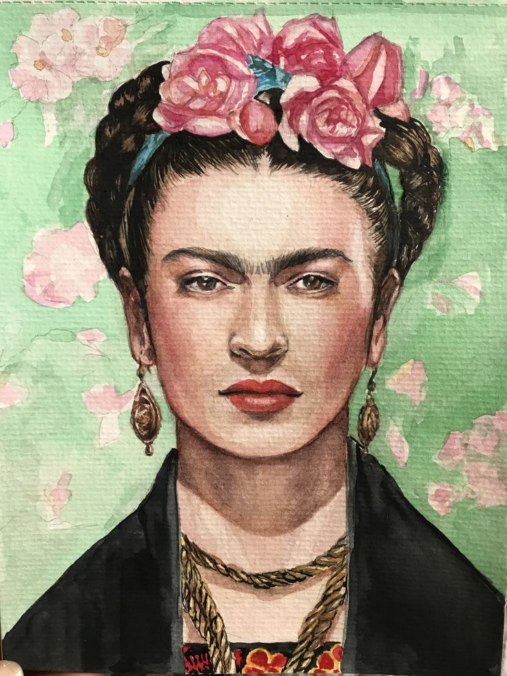 a painting of a woman with flowers in her hair