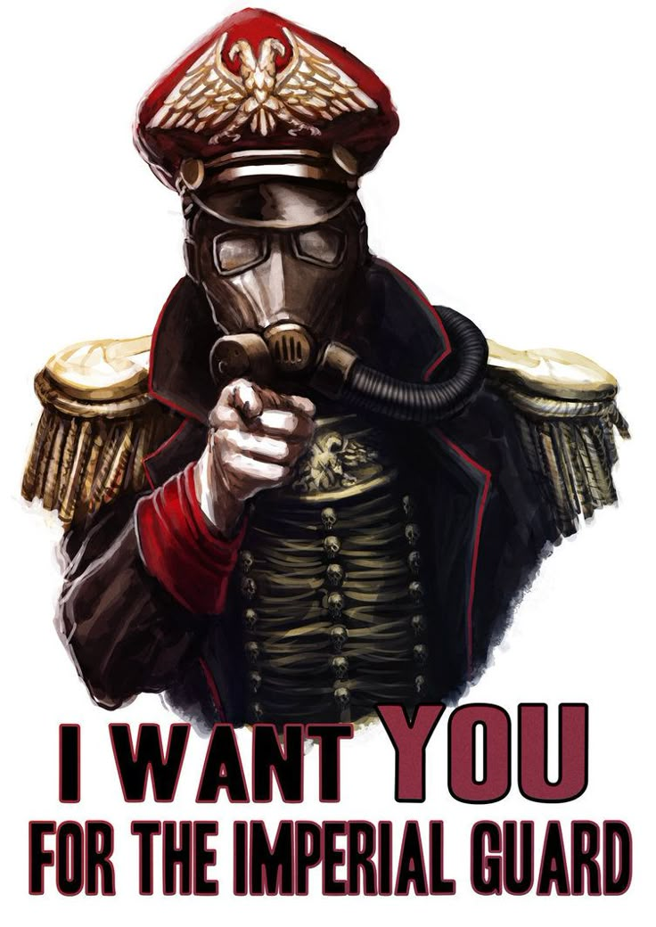 a poster with an image of a man in uniform and the words i want you for the imperial guard