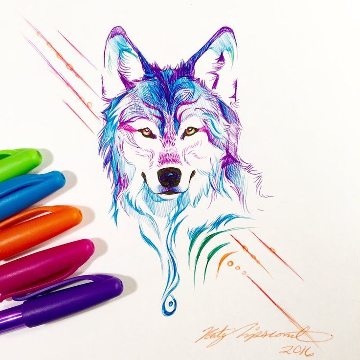 Howl Pen Doodle II | Pen doodles, Wolf drawing, Dog tattoo