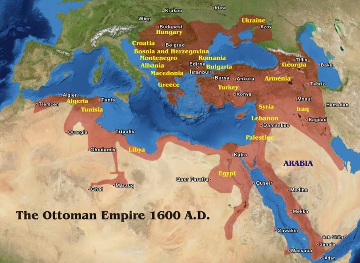 a map of the ottoman empire and vassal states