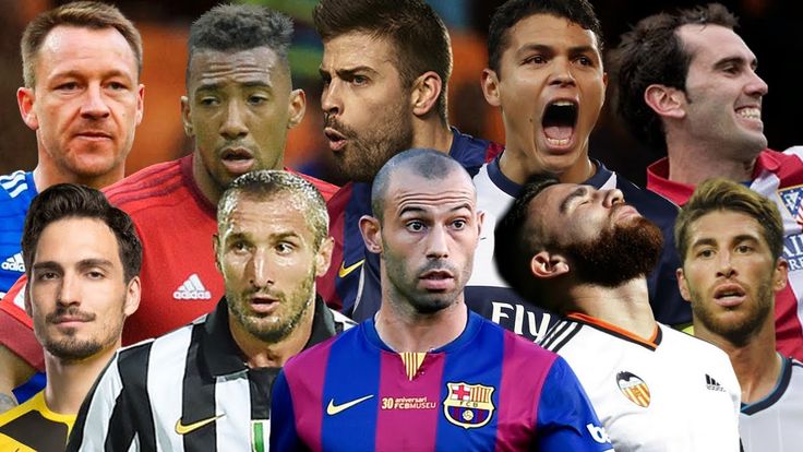 many different soccer players with their mouths open