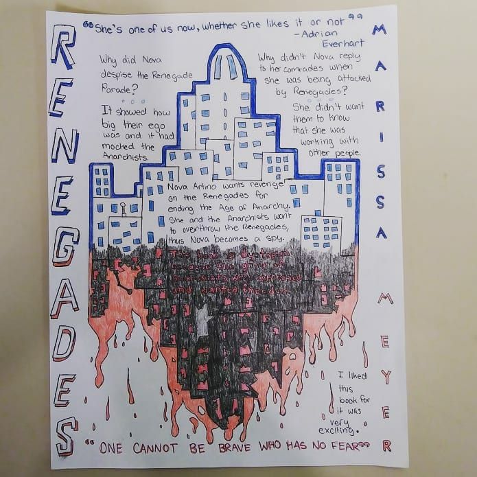 a piece of paper with an image of people in the city and words written on it