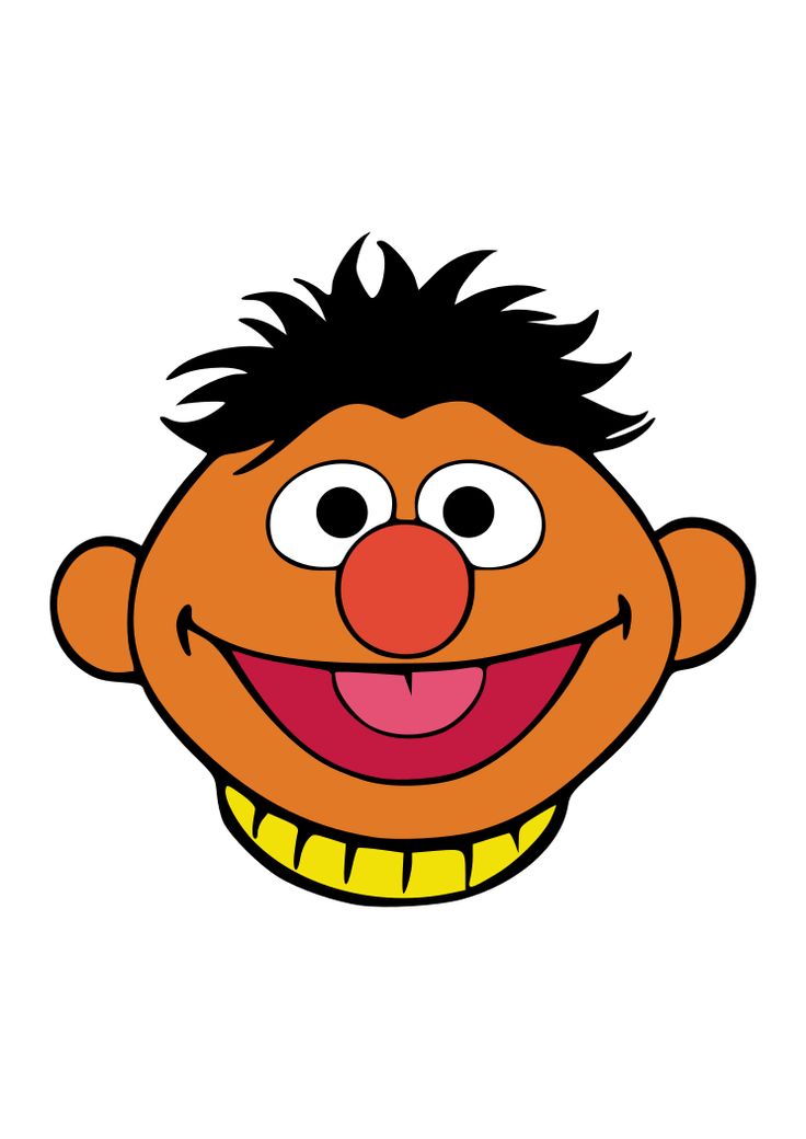 an orange sesame character with black hair