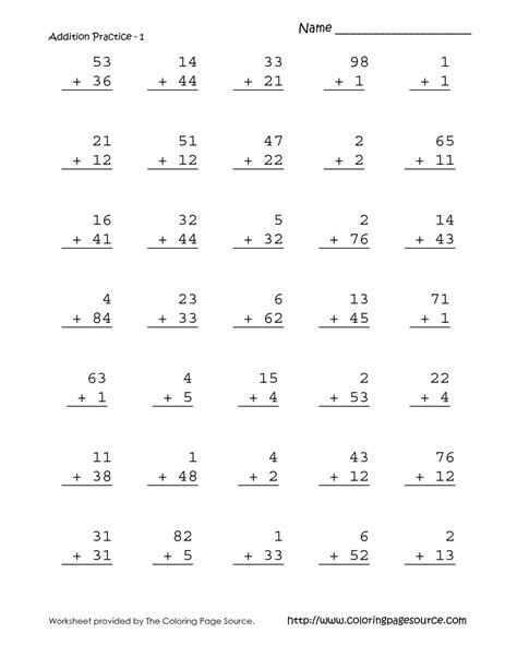 5 Free Math Worksheets Second Grade 2 Addition Adding Whole Tens 4 4F0 ...