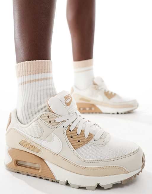 Nike Air Max 90 sneakers in beige  | ASOS Shoes For Teen Girls, Shoes For Teen, Rodeo Chic, Nike Air Max Jordan, W Outfits, Leopard Print Sneakers, Iconic 90s, Nike Design, Nike Branding