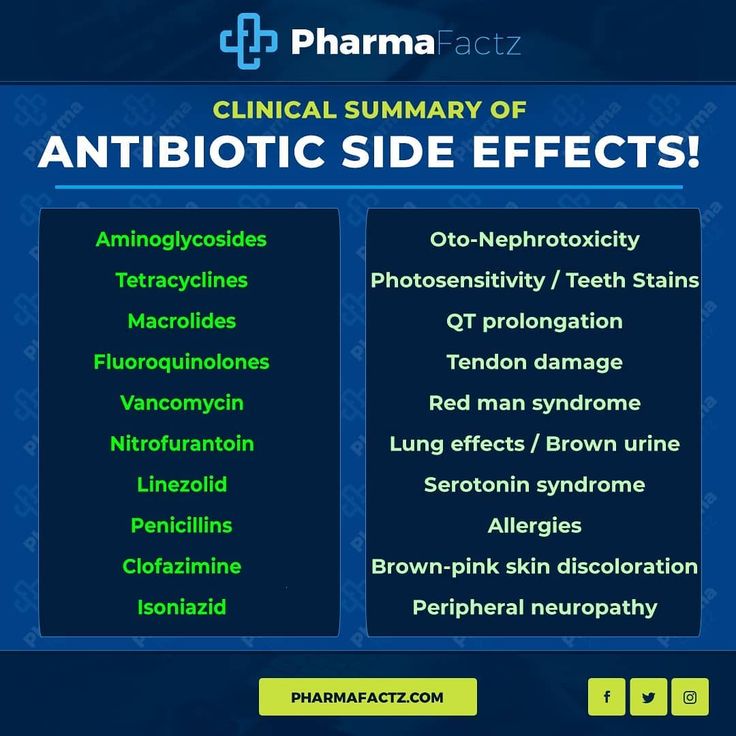 the side effects of an antibioticic side effect