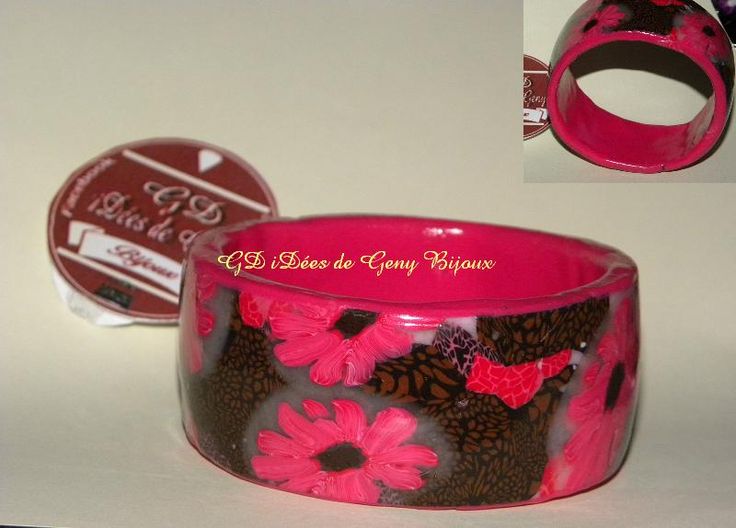 Bracelet GERBERA https://www.facebook.com/#!/pages/GD-iD%C3%A9es-de ...