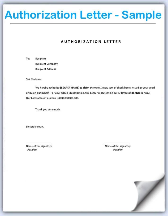 Image result for authorization letter | Letter sample, Lettering ...