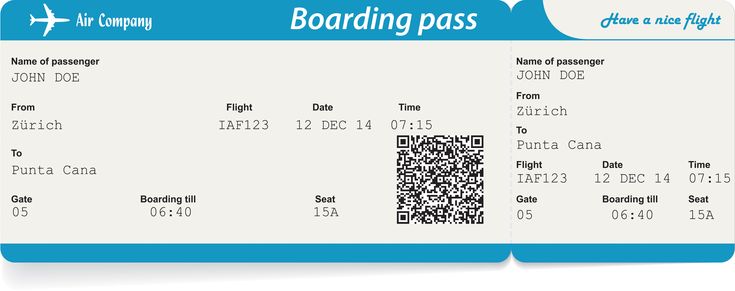 an airline boarding pass with qr code