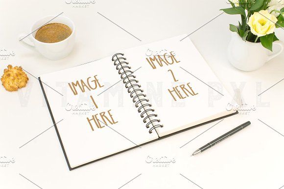 Notebook Photography Mockup by VitaminePXL on @creativemarket ...