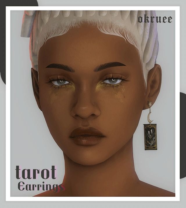 tarot earrings | Sims 4 piercings, Sims 4, Sims 4 mm