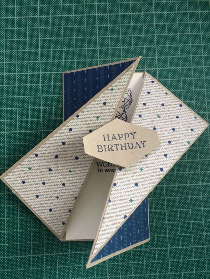 an origami birthday card with the words happy birthday on it