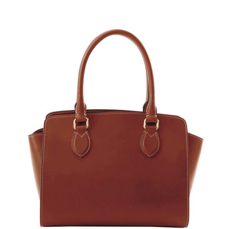 A Luxurious Find   This sleek tote, crafted in Italy from fine grain Italian leather, can be dressed up or down for any occasion. Brown Satchel With Smooth Grain And Top Handle, Brown Top Handle Satchel With Smooth Grain, Cognac Smooth Grain Top Handle Satchel, Elegant Dark Tan Leather Bag, Timeless Brown Bag With Handle Drop, Timeless Cognac Satchel With Handle Drop, Elegant Brown Satchel With Double Handle, Elegant Brown Briefcase With Handle Drop, Timeless Brown Satchel With Removable Pouch