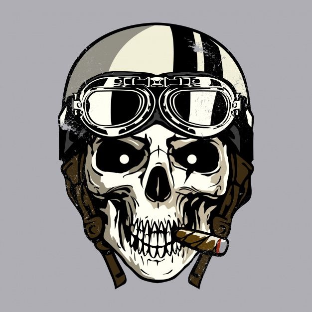 Skull with helmet and glasses Premium Vector Skull Motorcycle Helmet, Tatoo 3d, Biker Helmet, Biker Logo, Skull Beard, Biker Helmets, Hipster Hat, Scary Skull, Biker Tattoos