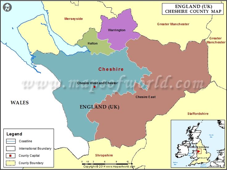 a map of england showing the major cities