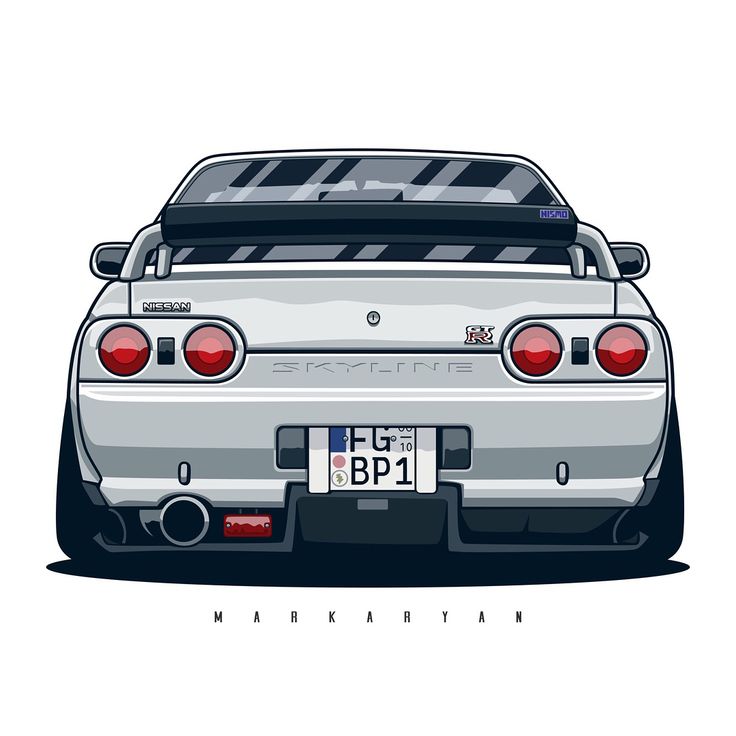 Nissan Skyline R32 GT-R. Part II. Vector art. Owne | รถยนต์, นิสสัน ...