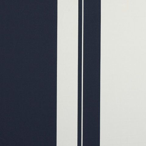 a white and blue striped wallpaper with vertical lines on the opposite side of it