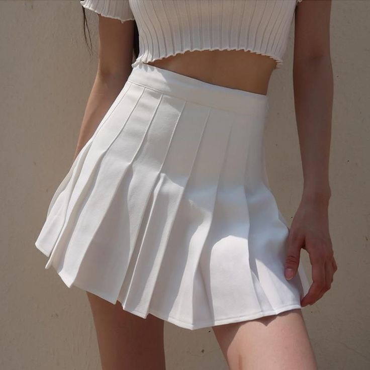 7949e456002b28988d38185bd30e77fddesc35566114ri Y2k Harajuku, White Pleated Skirt, Pleated Tennis Skirt, Tennis Skirts, Women Skirt, Retro Streetwear, Pleated Skirts, Dance Skirt, Skirt Mini