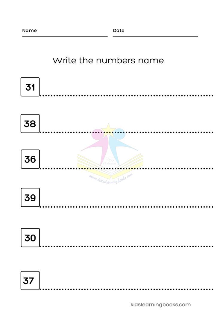 Write Numbers Name in Words | Mathematics worksheets, Math activities ... image.