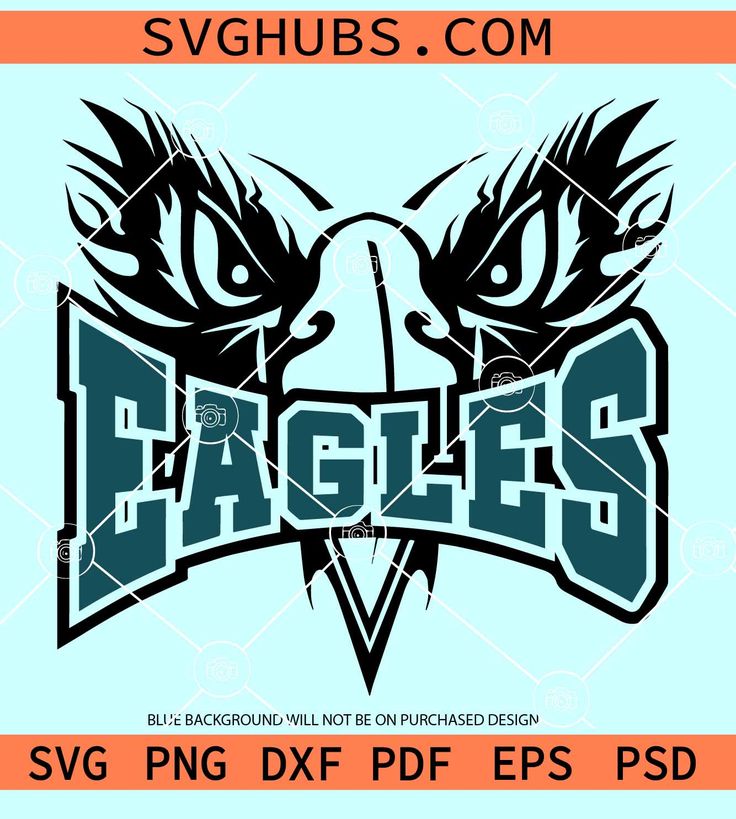 Eagles Mascot SVG, Eagles svg, Football Mascot Svg, Philadelphia Eagles ...