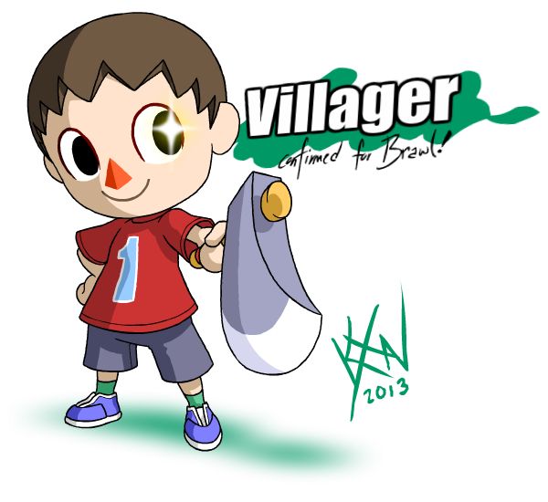 a young boy holding a paper with the word villager on it's side