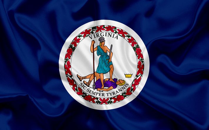 the state flag of virginia is shown in this image