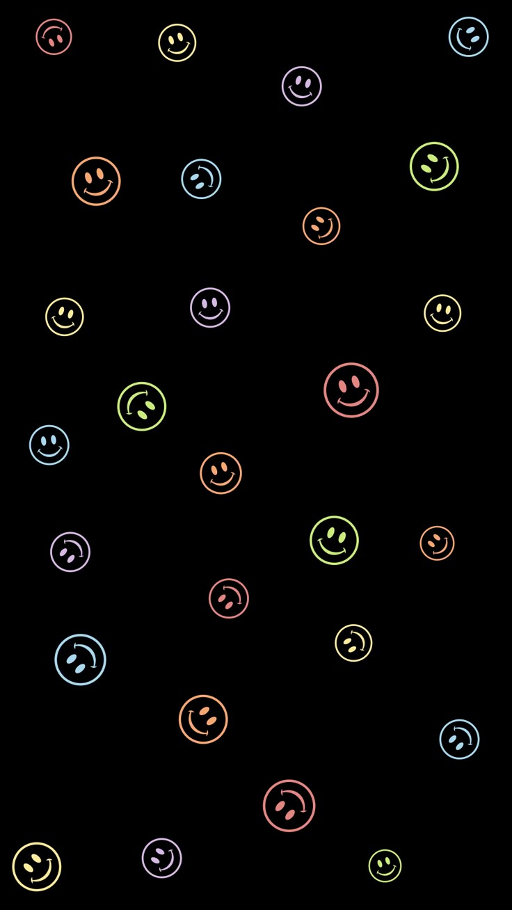 Smiley Face Back Ground Black Background Planos De Fundo Plano De Fundo De Desenhos Animados Papel De Parede De Fundo