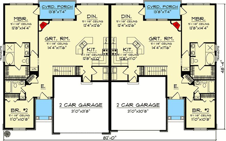 three story house plans with two garages