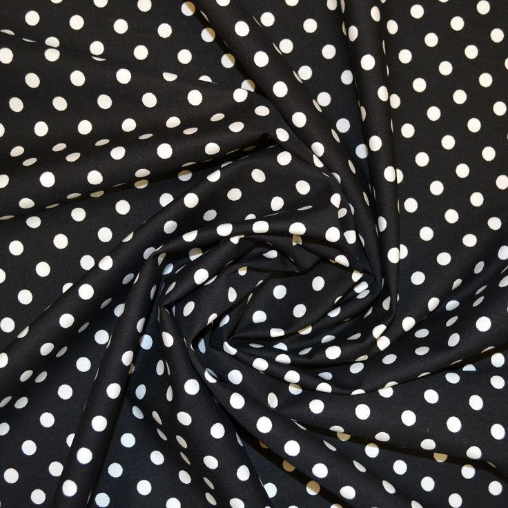 black and white polka dot fabric