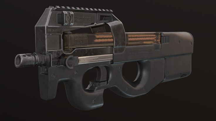 FN P90 PDW, Maxim Koptelov on ArtStation at https://www.artstation.com/artwork/Qz0VN4 Game Engine, Triangles, Fairy Tales, Engineering, Range, Coffee, Pins, Quick Saves