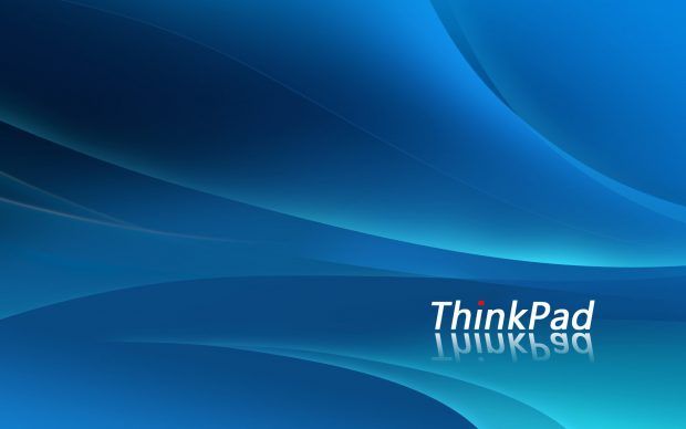 an abstract blue background with the word thinkpad on it's bottom corner and logo below