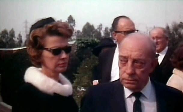 Eleanor and Buster at Stan Laurel's funeral  Feb 1965 Forest Lawn Memorial Park, Joseph Frank, Oliver Hardy, Movie Classics, Buster Keaton, Laurel And Hardy, Silent Movie, Stars Then And Now, People Laughing