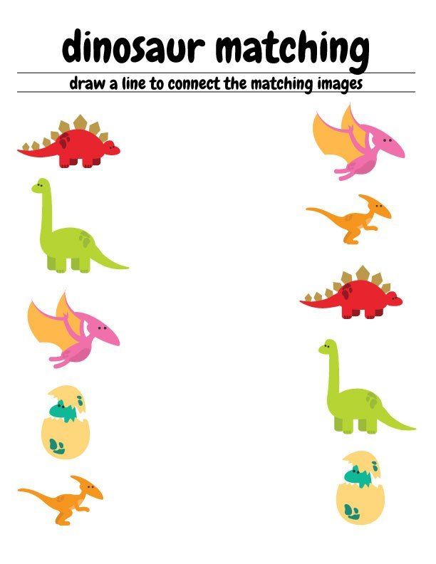 Dinosaur Matching Worksheet