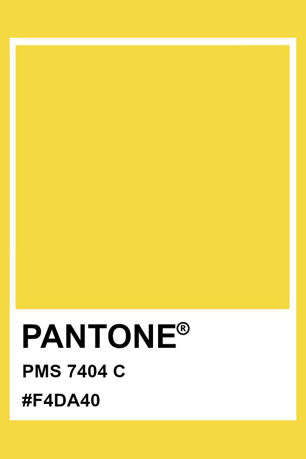 pantone's yellow color is shown in the shape of a rectangle frame