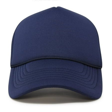 This popular baseball Trucker cap is made of Poly Foam, giving it a lightweight and comfortable feel. With a pre-curved bill, it provides optimal shading but you can still curve it to your liking! Has a adjustable strap for different sizing. Choose from 10+ colors to match your favorite team, or your outfit of the day. Made for the sports fanatic of any team theme. Designed to fit almost any head, this hat also has an adjustable snapback closure in the rear, in case you need a some extra room, a Adjustable Solid Color Trucker Hat, Adjustable Solid Trucker Hat, Blue Breathable Baseball Cap For Outdoor, Outdoor Solid Color Snapback Trucker Hat, Solid Color Snapback Trucker Hat For Outdoor, Blue Sporty Baseball Cap, One Size Fits Most, Solid Color Trucker Hat With Curved Brim, Breathable Solid Trucker Hat With Curved Brim, Sporty Blue Baseball Cap, One Size Fits Most